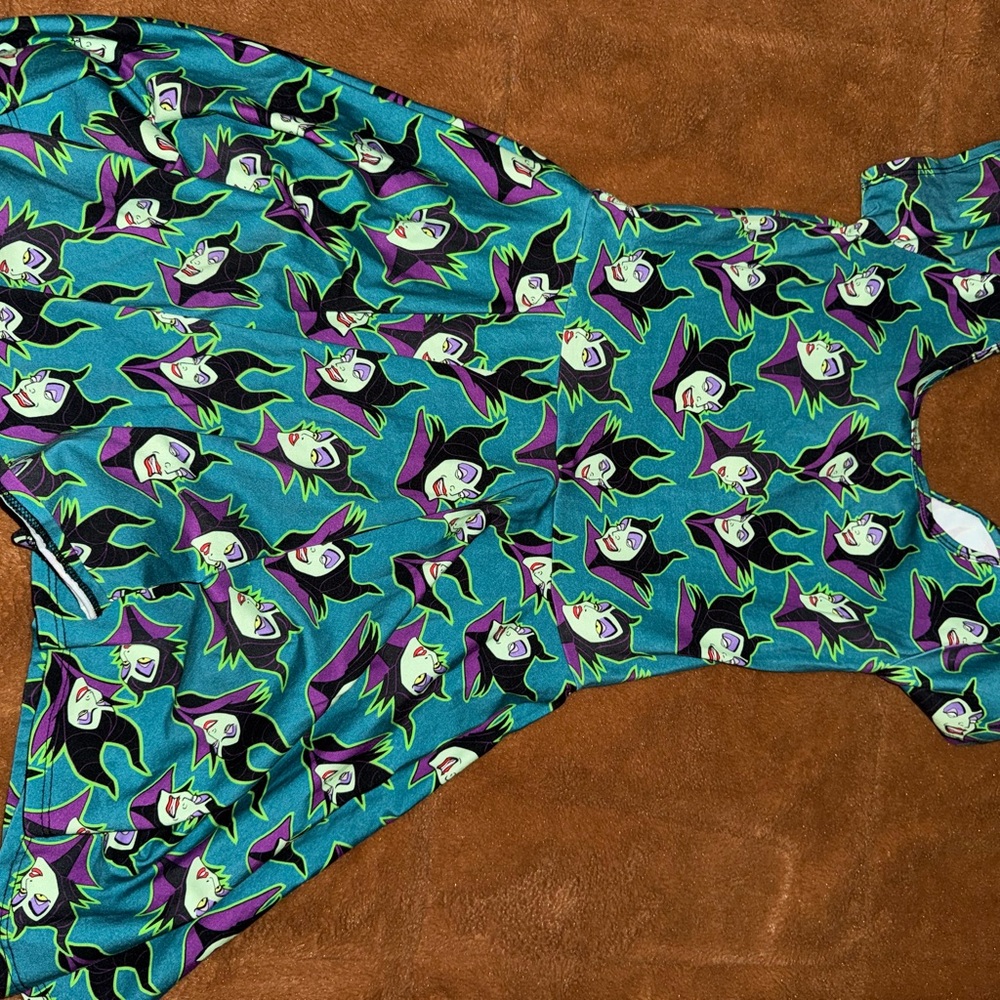Teal Dress with Villain Print